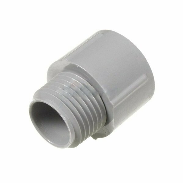 American Imaginations 2-in. Plastic Adapter Modern Terminal Adapter Grey AI-36578